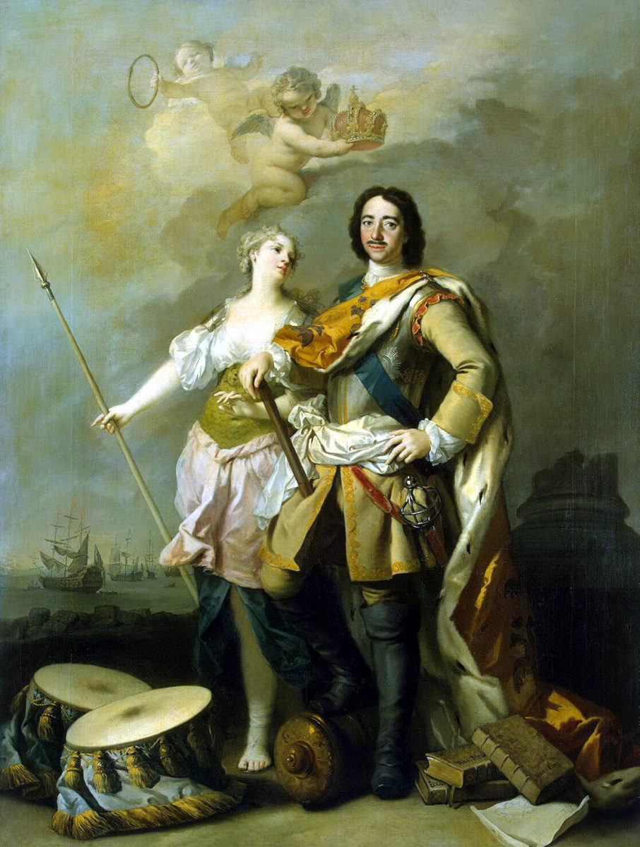 Jacopo Amigoni. Peter I with Minerva
