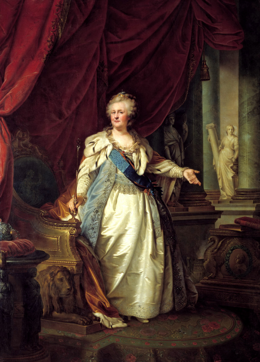 Johann Baptist Lumpy (older). Portrait of Empress Catherine II