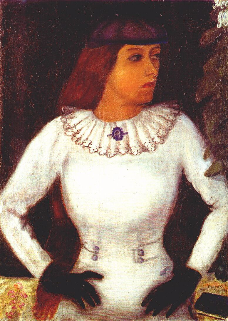 Marc Chagall. Bella in black gloves