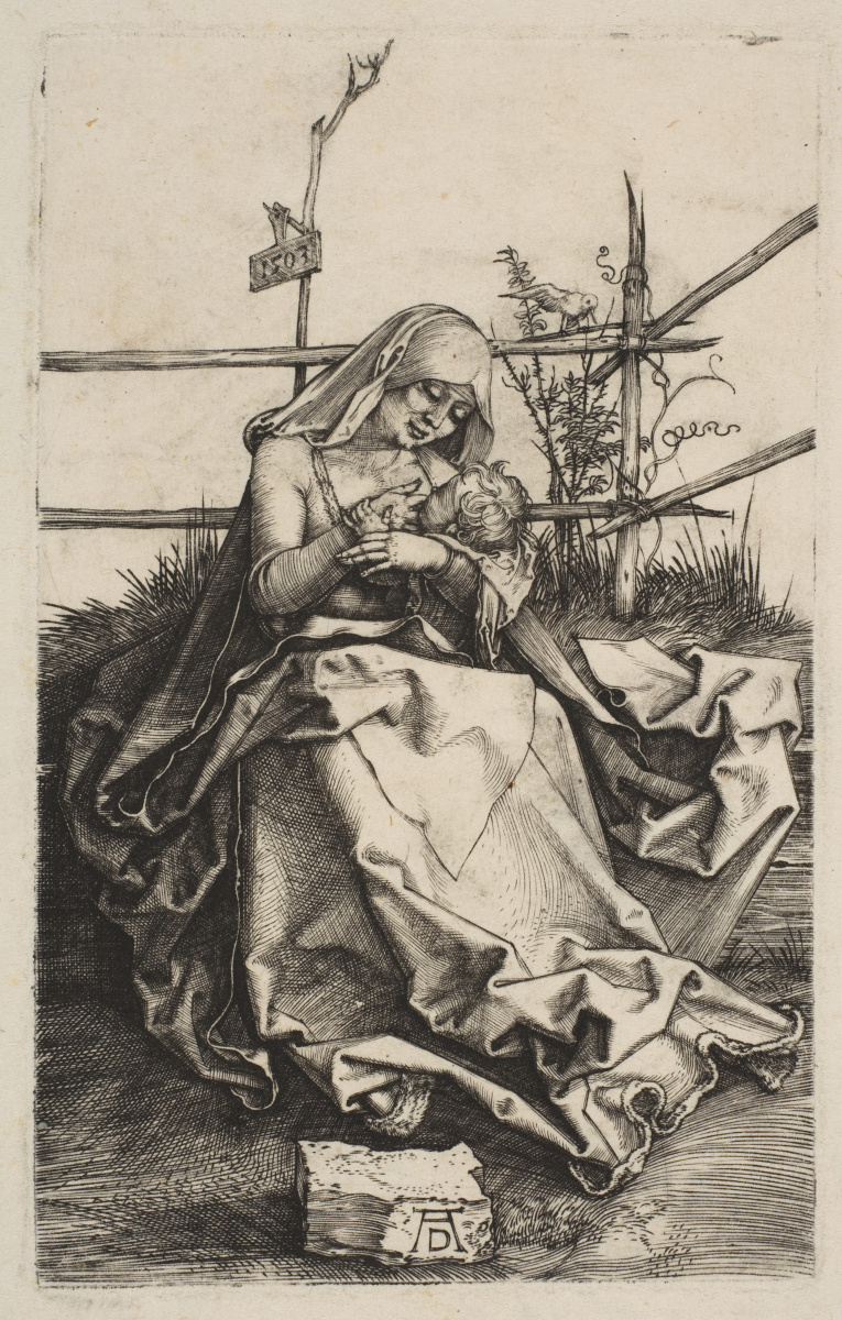 Albrecht Durer. Maria on the turf bench