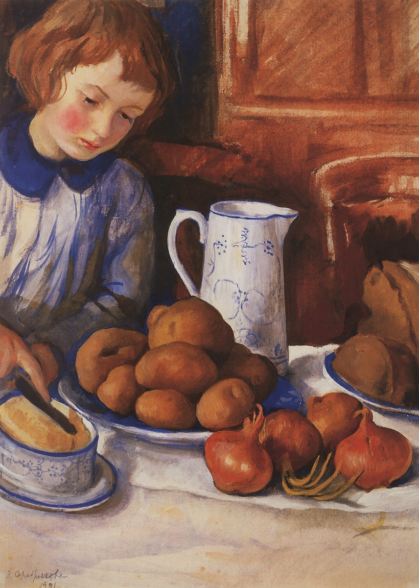 Zinaida Serebriakova. Katya at the kitchen table