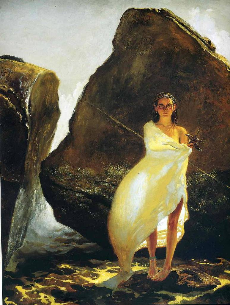 Jamie Wyeth. Girl in white