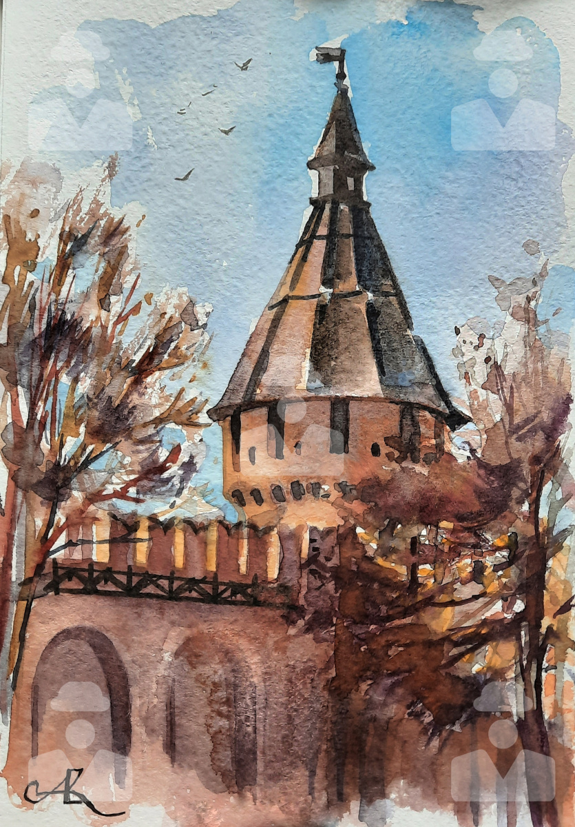 Anna-Maria Vladimirovna Kuznecova. Watercolor series "Tula Kremlin"