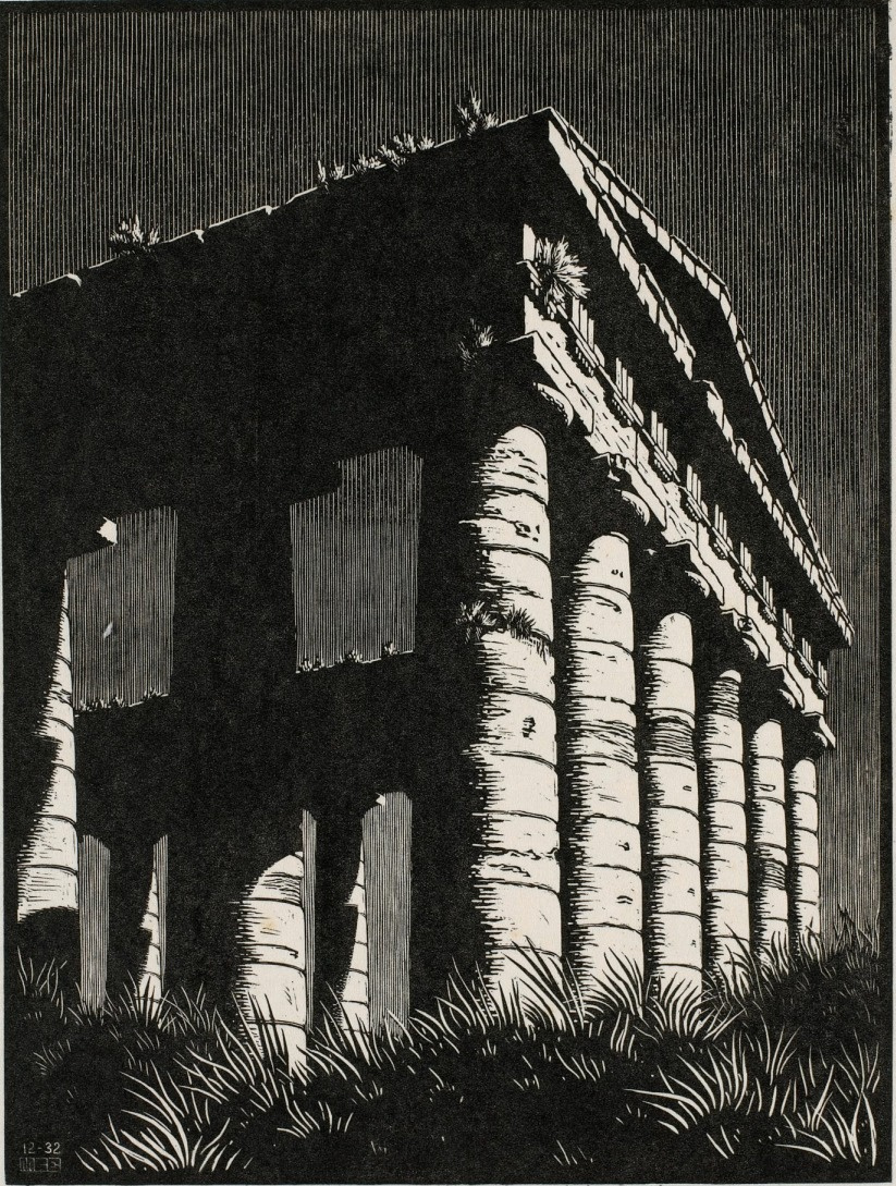 Maurits Cornelis Escher. Temple of Segeste, Sicily