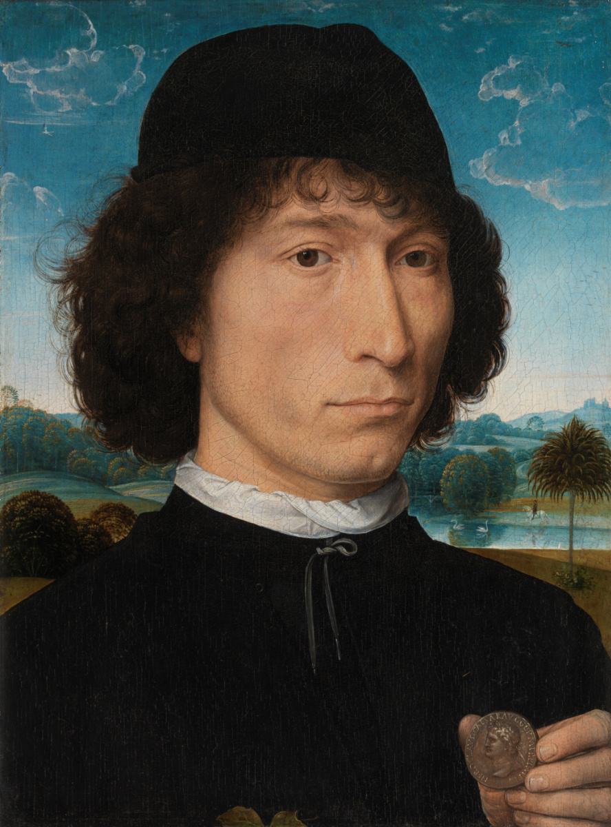 Hans Memling. A man with a Roman coin (the Portrait of Bernardo Bembo)