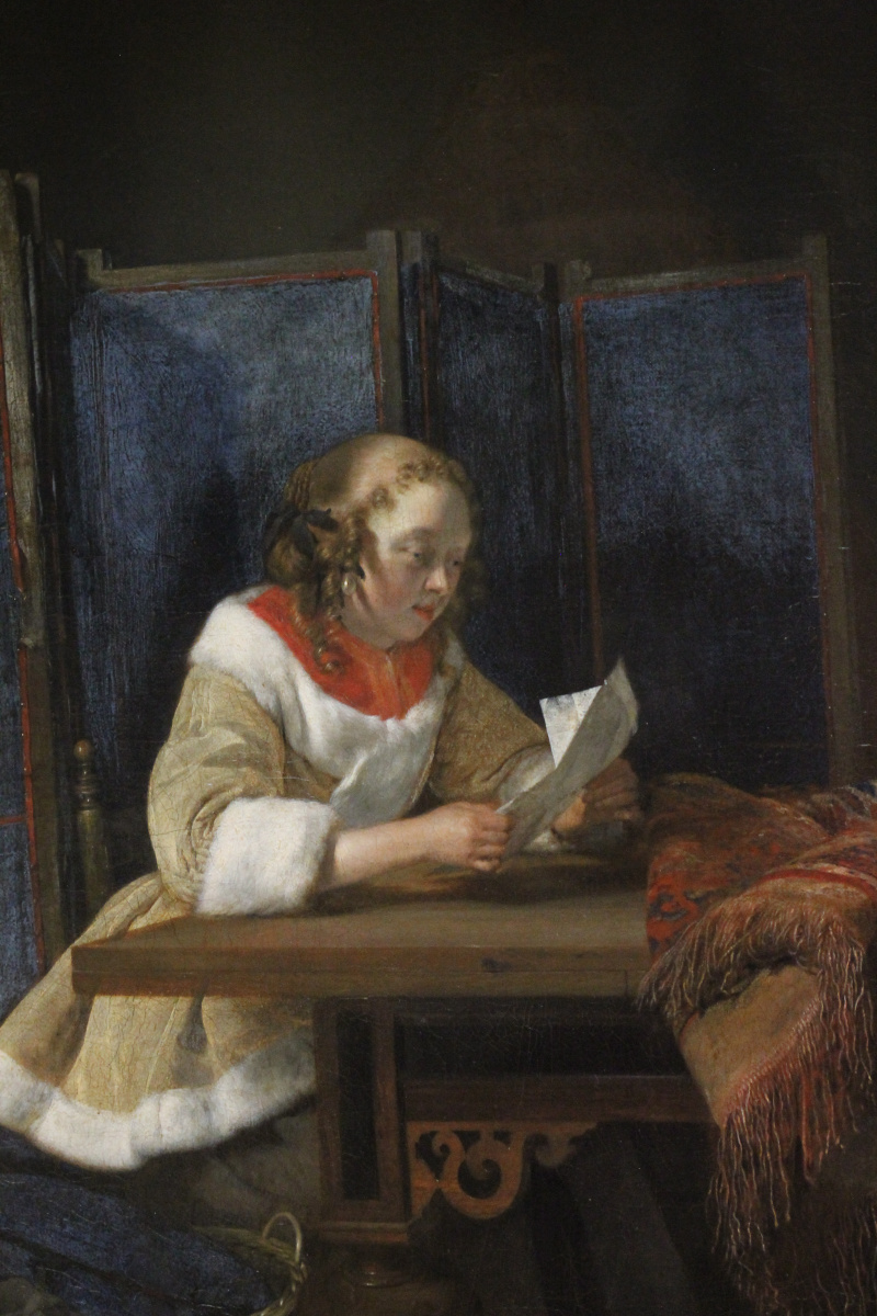 Gerard Terborch (ter Borch). Girl reading a letter