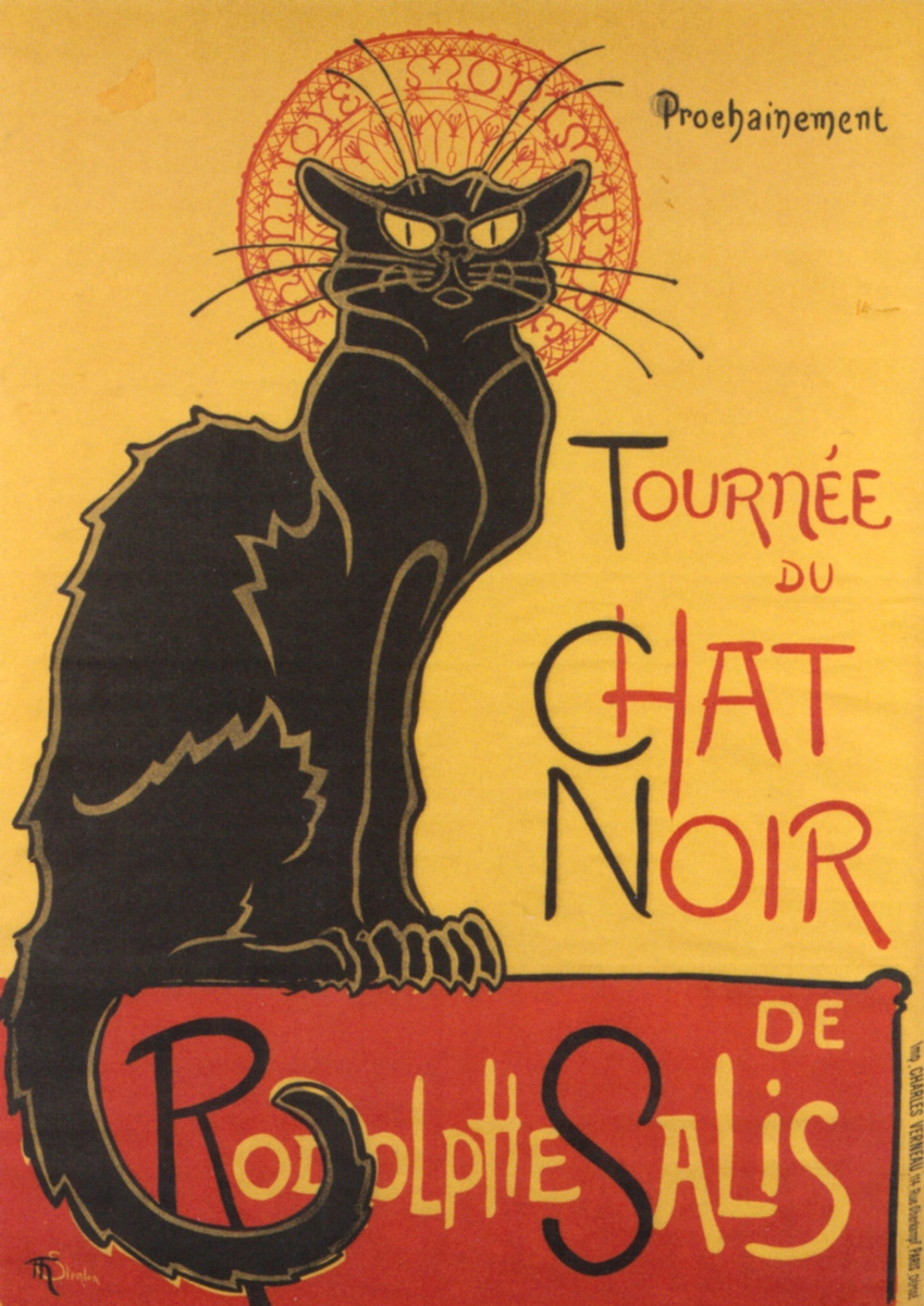 Theophile-Alexander Steinlen. Promotional poster of "the Black cat"
