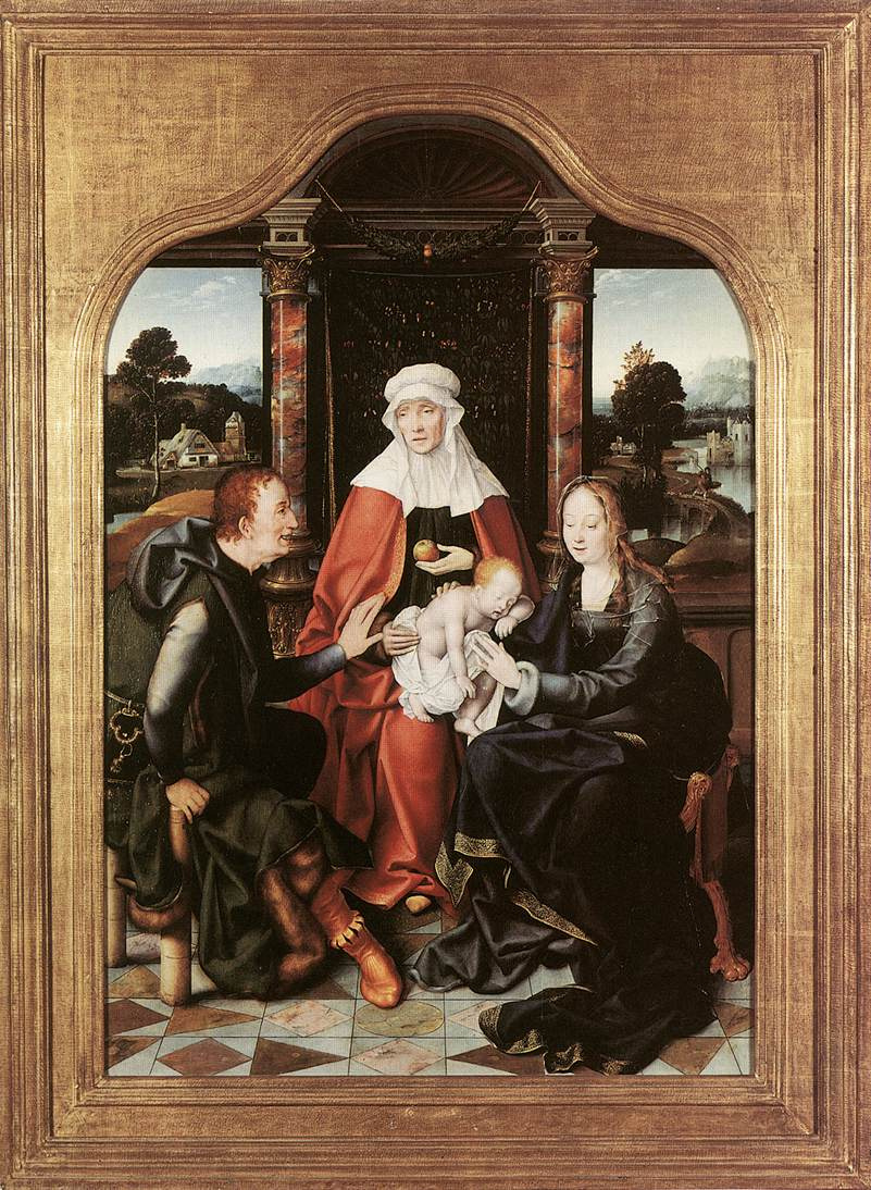 Jos van Kleve. SV. Anna, Madonna and child with St. Joachim