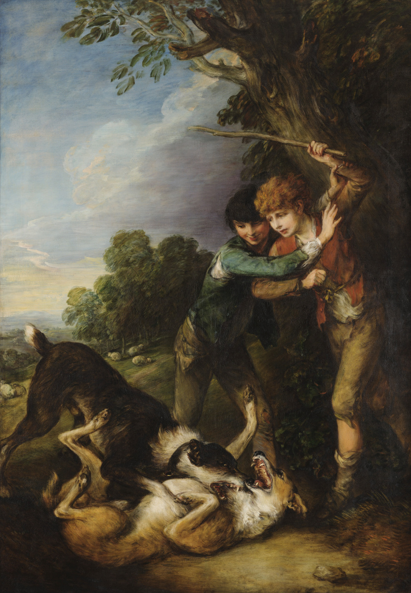 Thomas Gainsborough. Boys-shepherds and fighting dogs