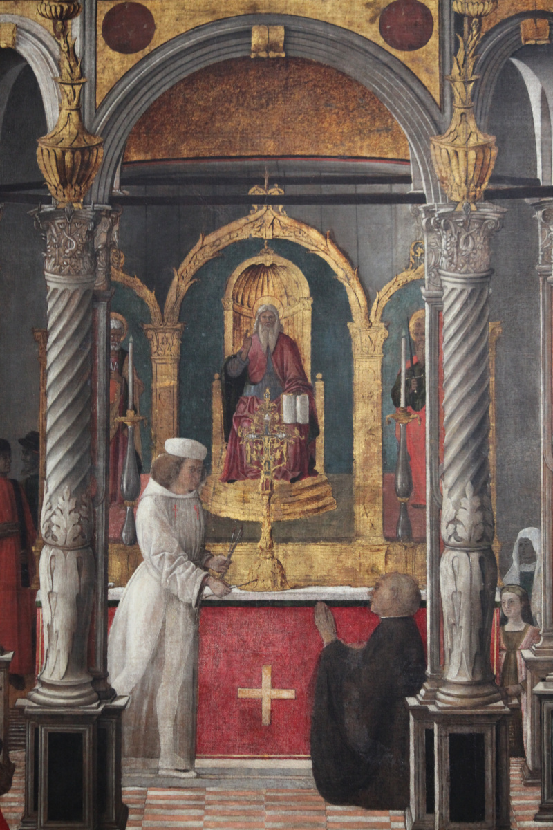 Gentile Bellini. Healing of Pietro dei Ludovici. Fragment