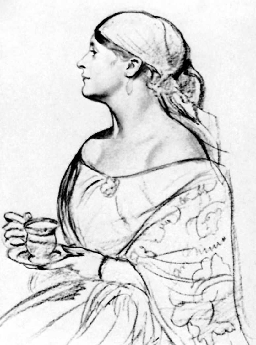 Boris Kustodiev. Woman with a Cup Portrait of L. I. Shatalovoj