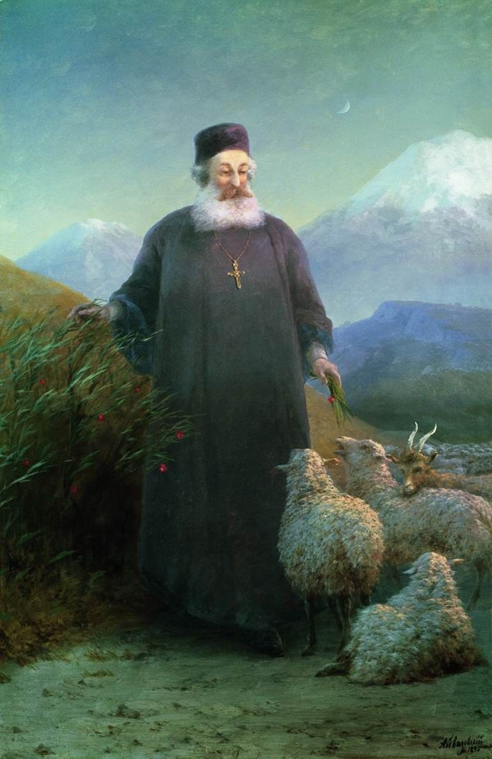Ivan Aivazovsky. Catholicos khrimian in Echmiadzin surrounding area