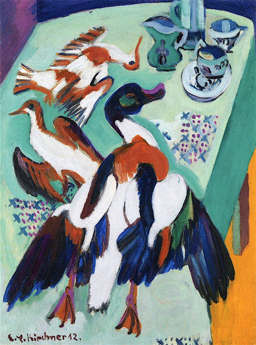 Ernst Ludwig Kirchner. Still life with duck and game