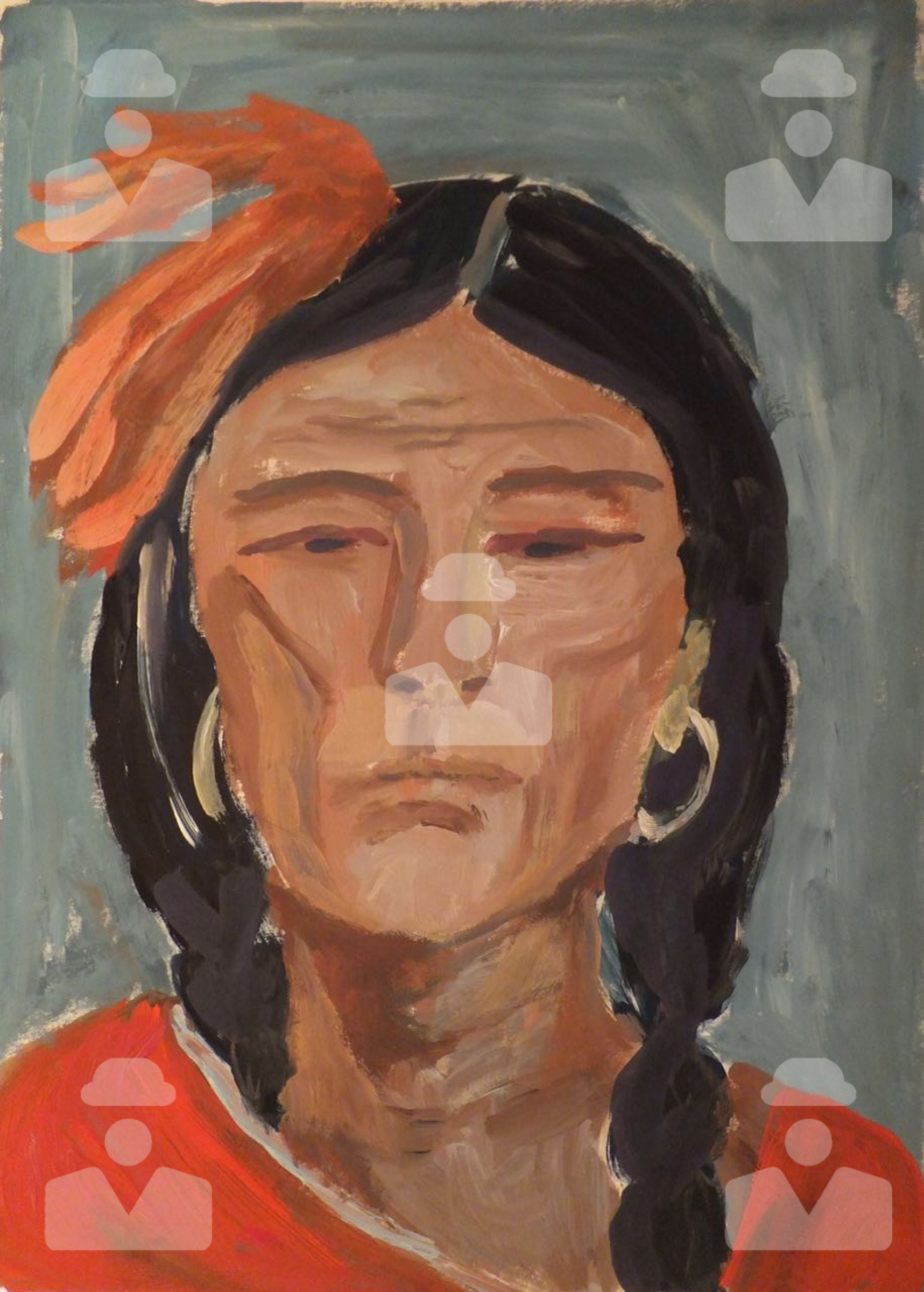 Portrait of an Indian, XX, 42×31 cm by Olga Vasilenko-Basquez: History,  Analysis & Facts | Arthive