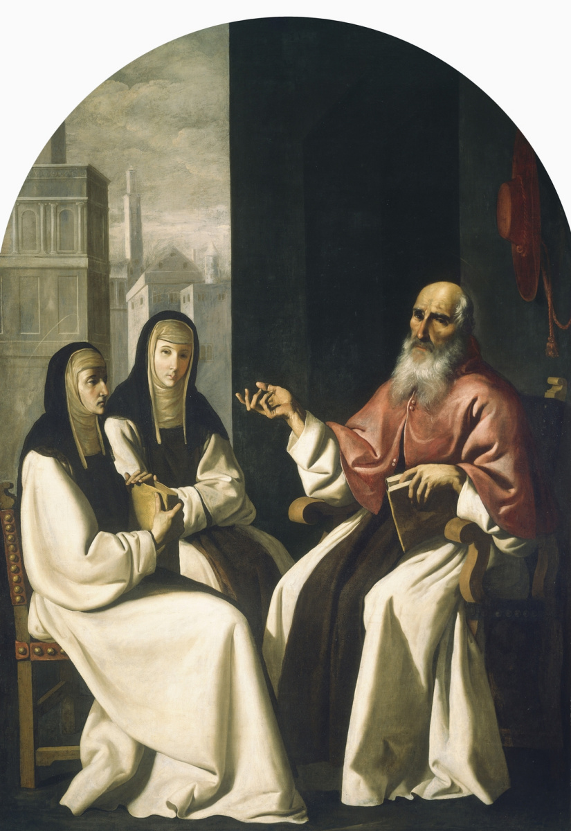 Francisco de Zurbaran. Saint Jerome with Saint Paula and Saint Eustachia