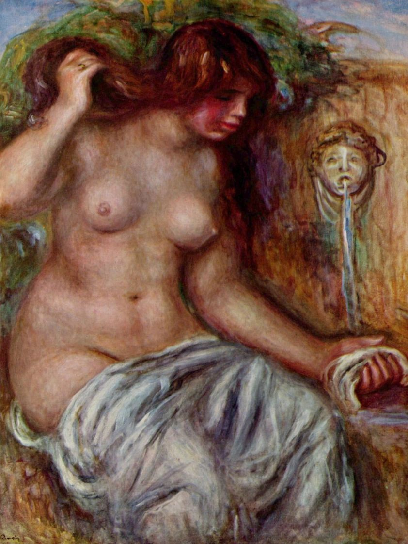 Pierre-Auguste Renoir. The woman at the source