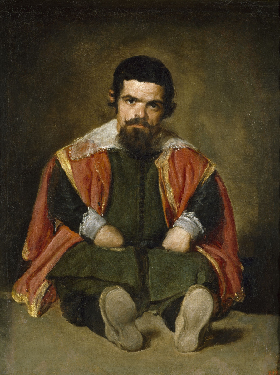 Diego Velazquez. Portrait of the Court Dwarf Don Sebastien del Morra, nicknamed El Primo
