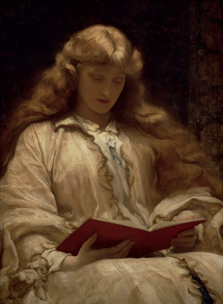 Frederic Leighton. Virgin with golden hair