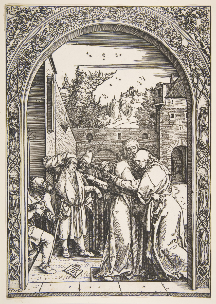 Albrecht Durer. Saints Joachim et Anna à la porte d'or