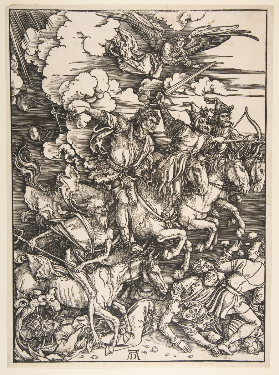 Albrecht Durer. The four horsemen of the Apocalypse.From the series the Apocalypse.