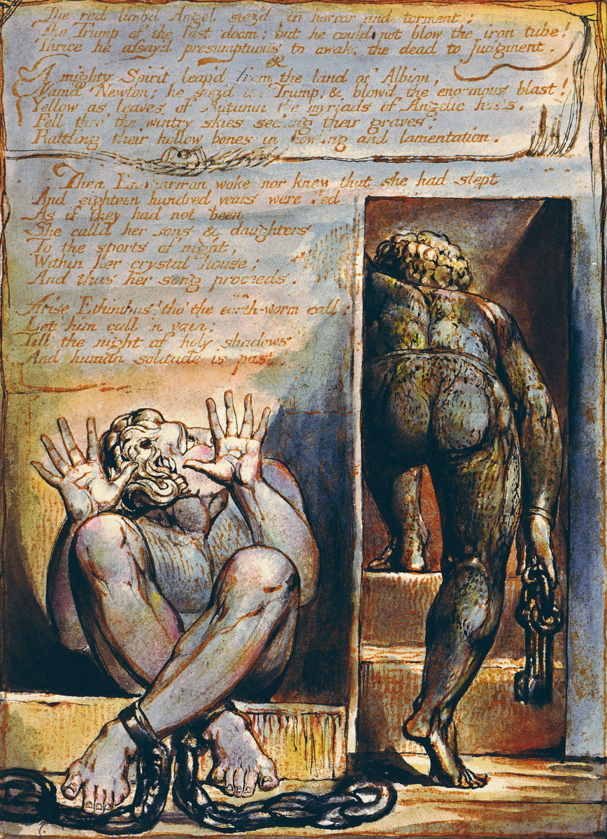 Уильям Блейк. La prison Illustration pour le poème "Europe: Prophétie"