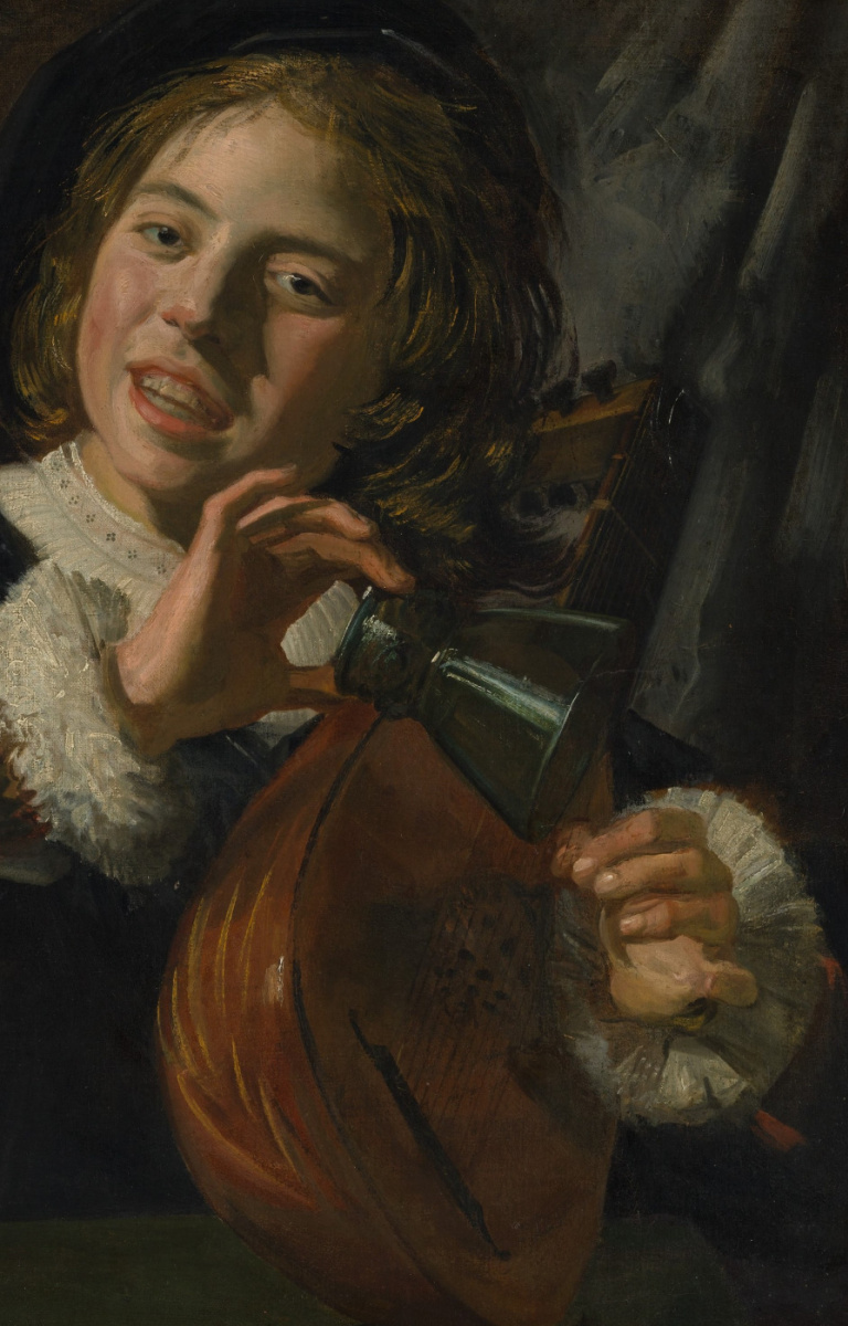 Frans Hals. The boy with the lute. Fragment