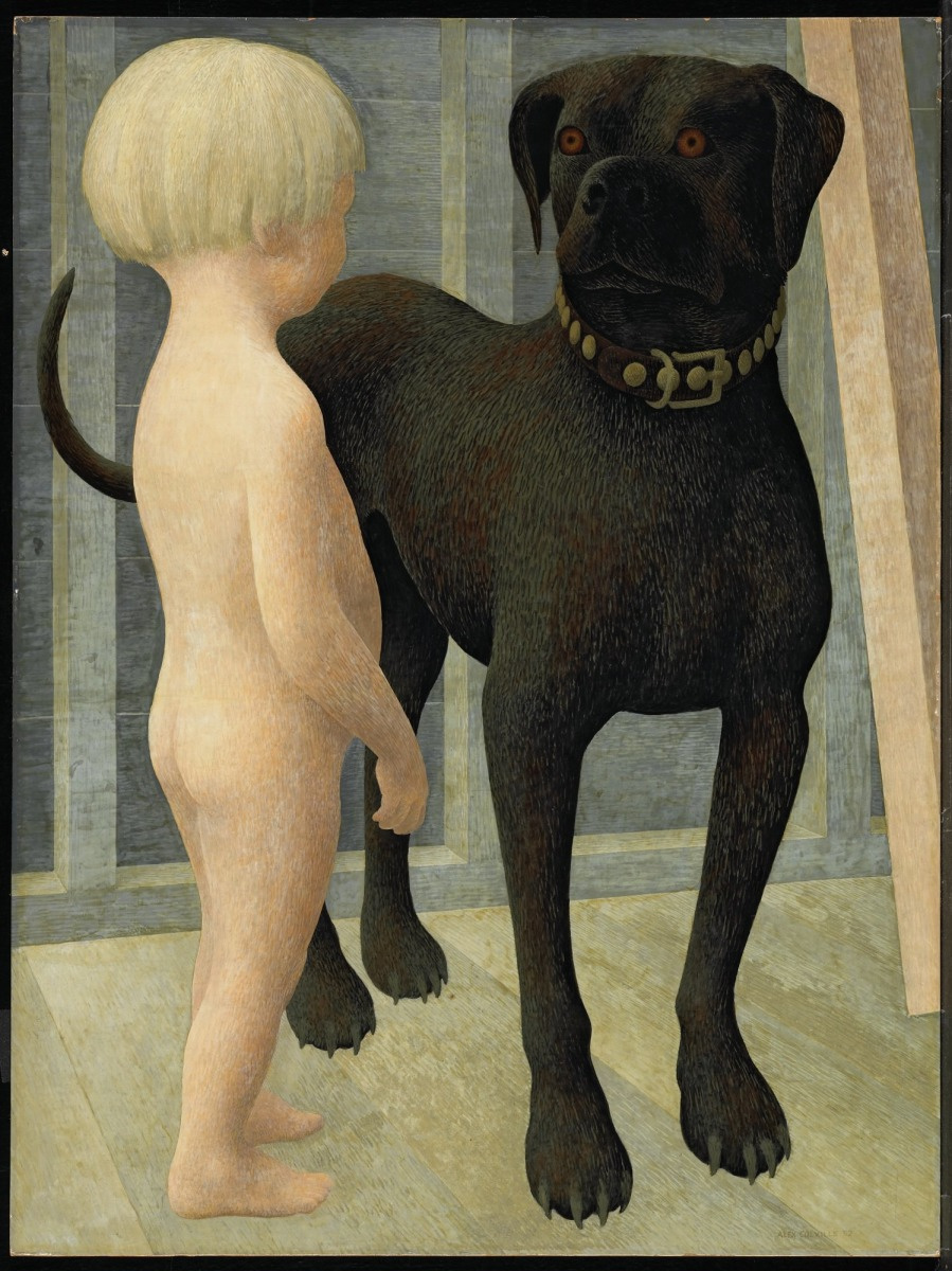 Alex Colville. Child and dog