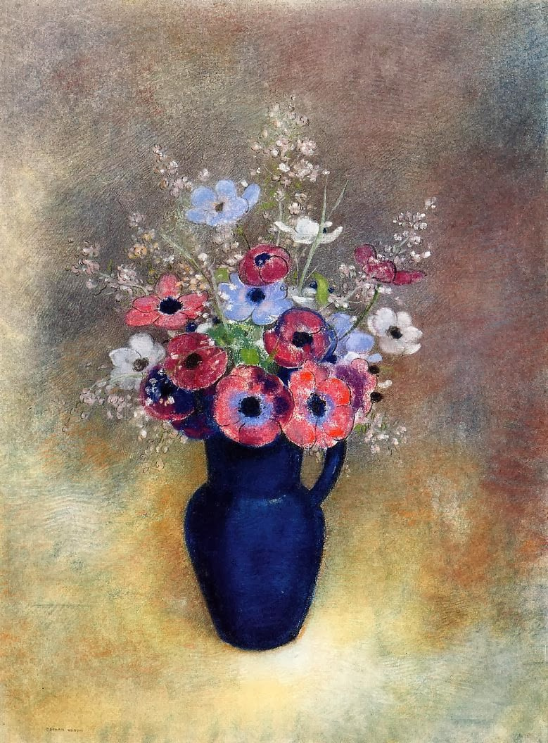 Odilon Redon. Anemones in a jug