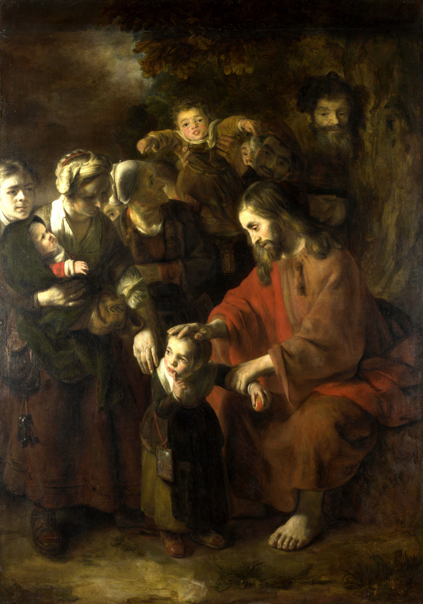 Nicholas Mas. Christ blesses the children