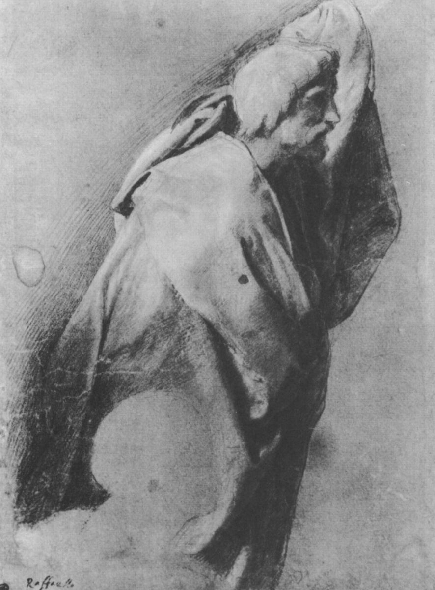 Raphael Sanzio. Sketch shapes in the drapery for the picture "the Transfiguration"