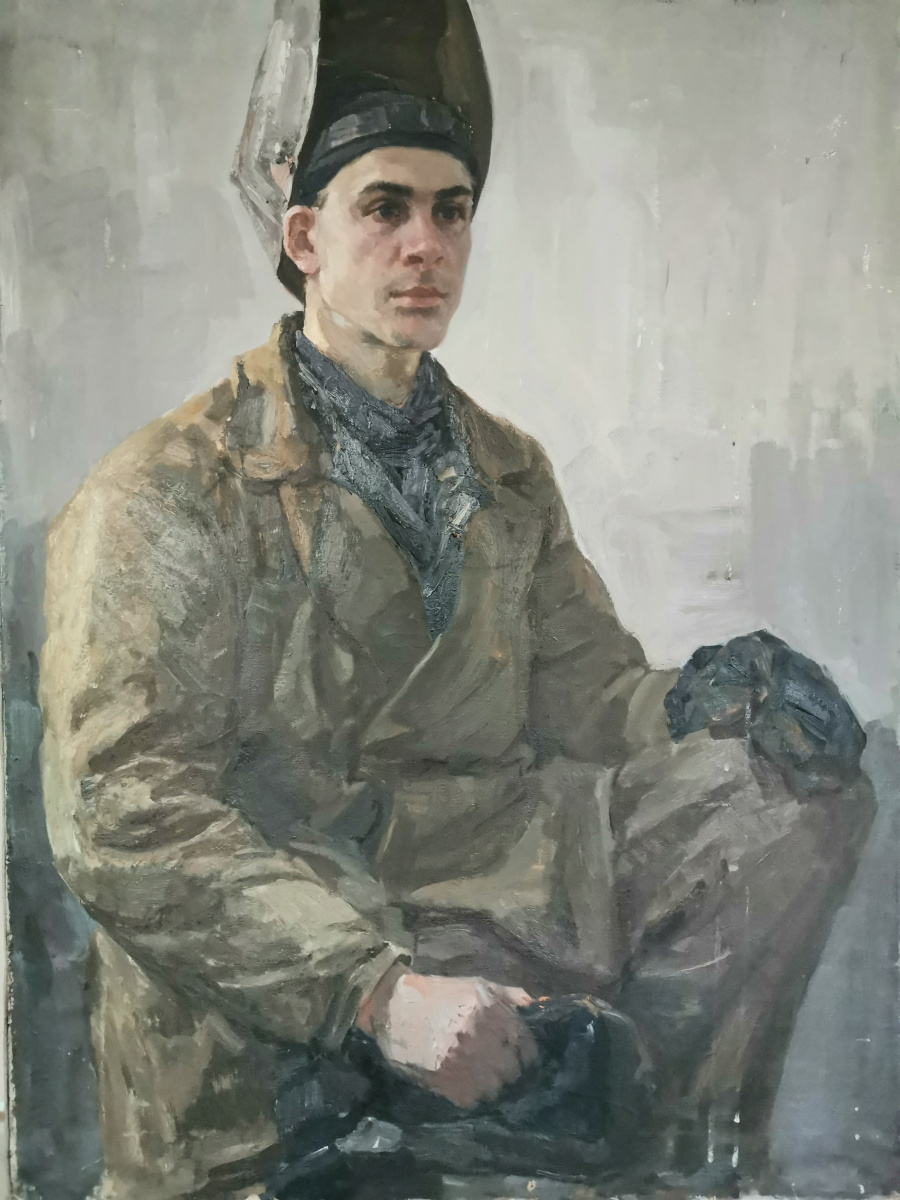 Mikhail Petrovich Zheleznov. Portrait of an electric welder