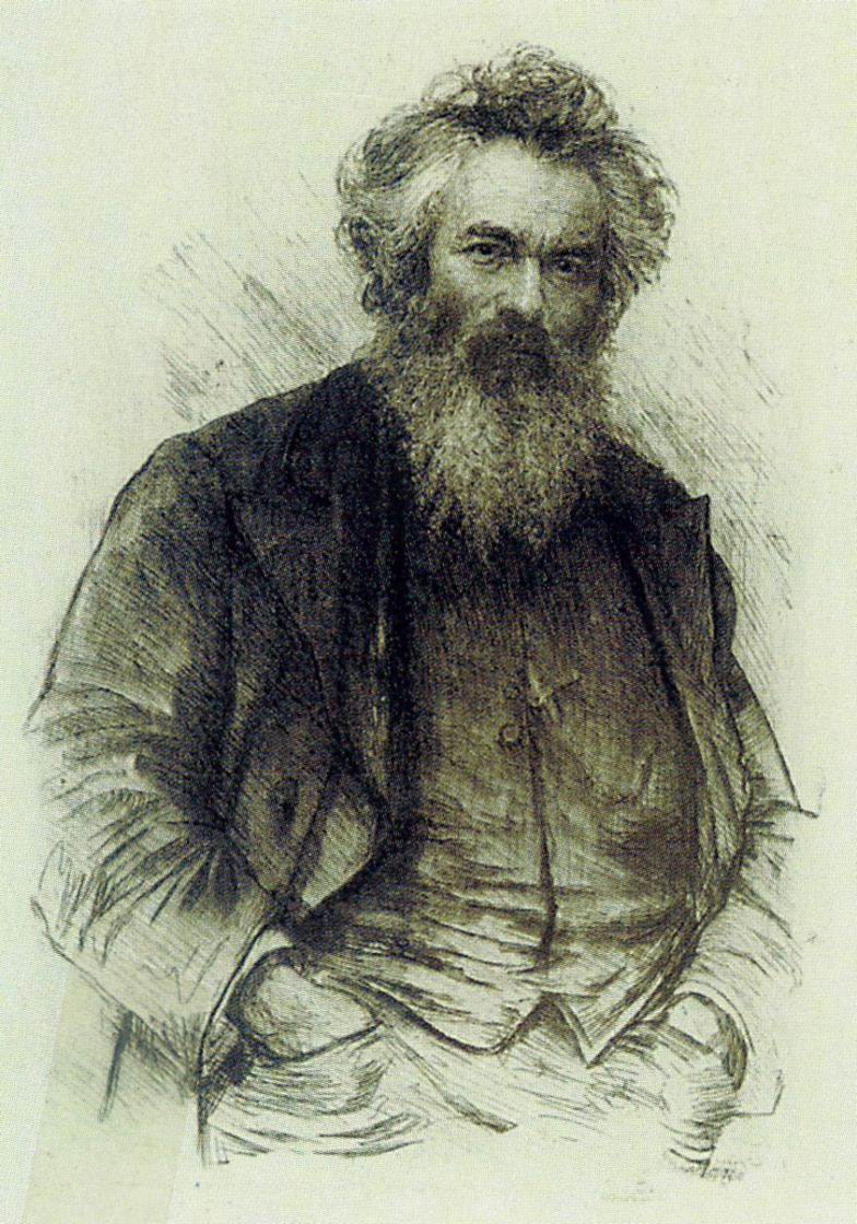 Vasily Vasilyevich Mate. Portrait Of I. I. Shishkin