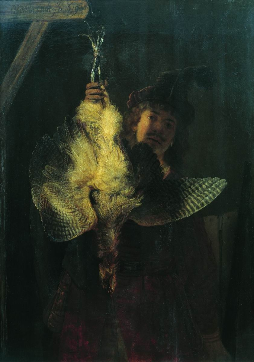 Rembrandt Harmenszoon van Rijn. Self-portrait with a dead drink