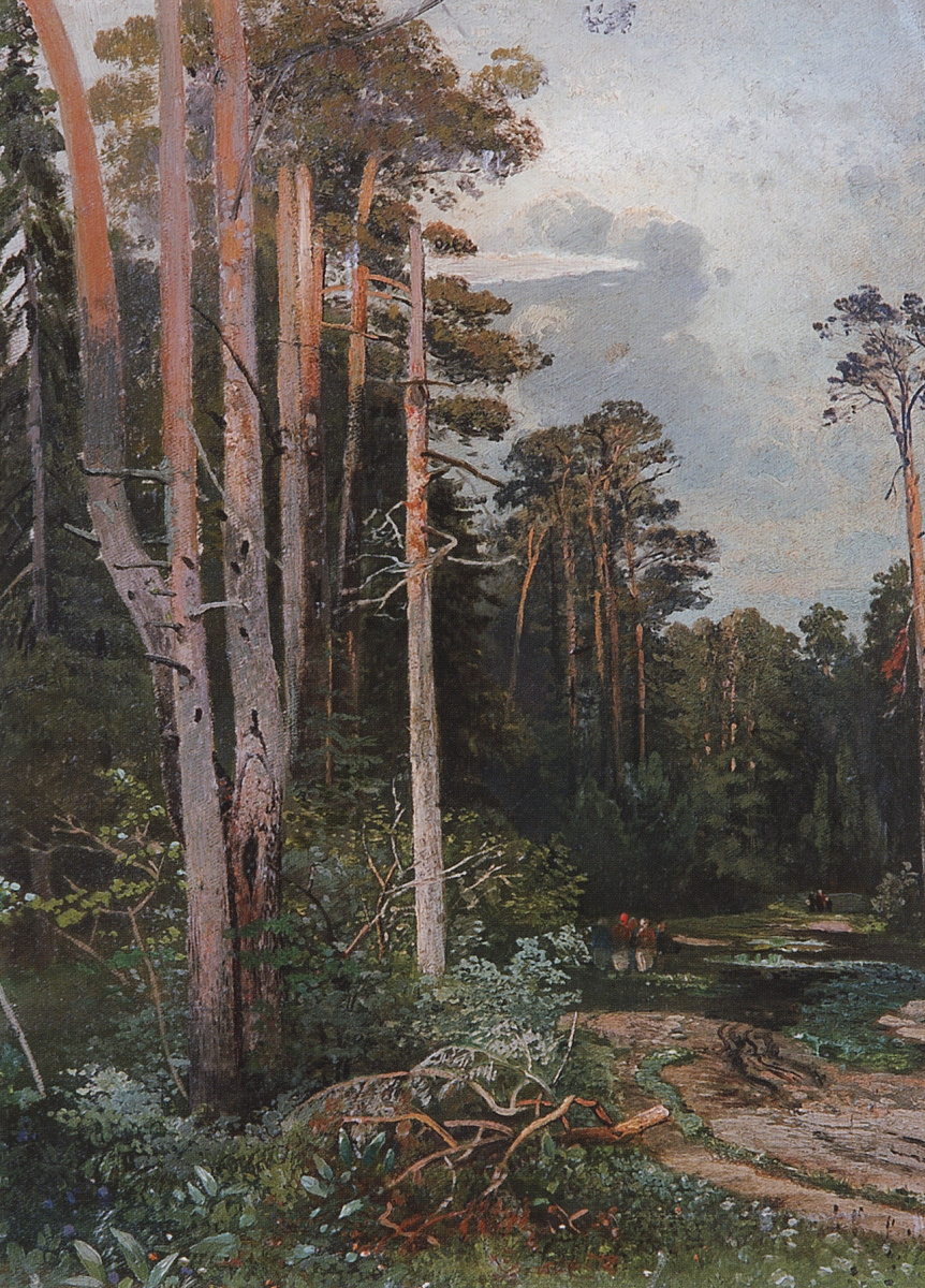 Alexey The Kondratyevich Savrasov. Forest road in Sokolniki. A sketch for the painting "Road in forest"