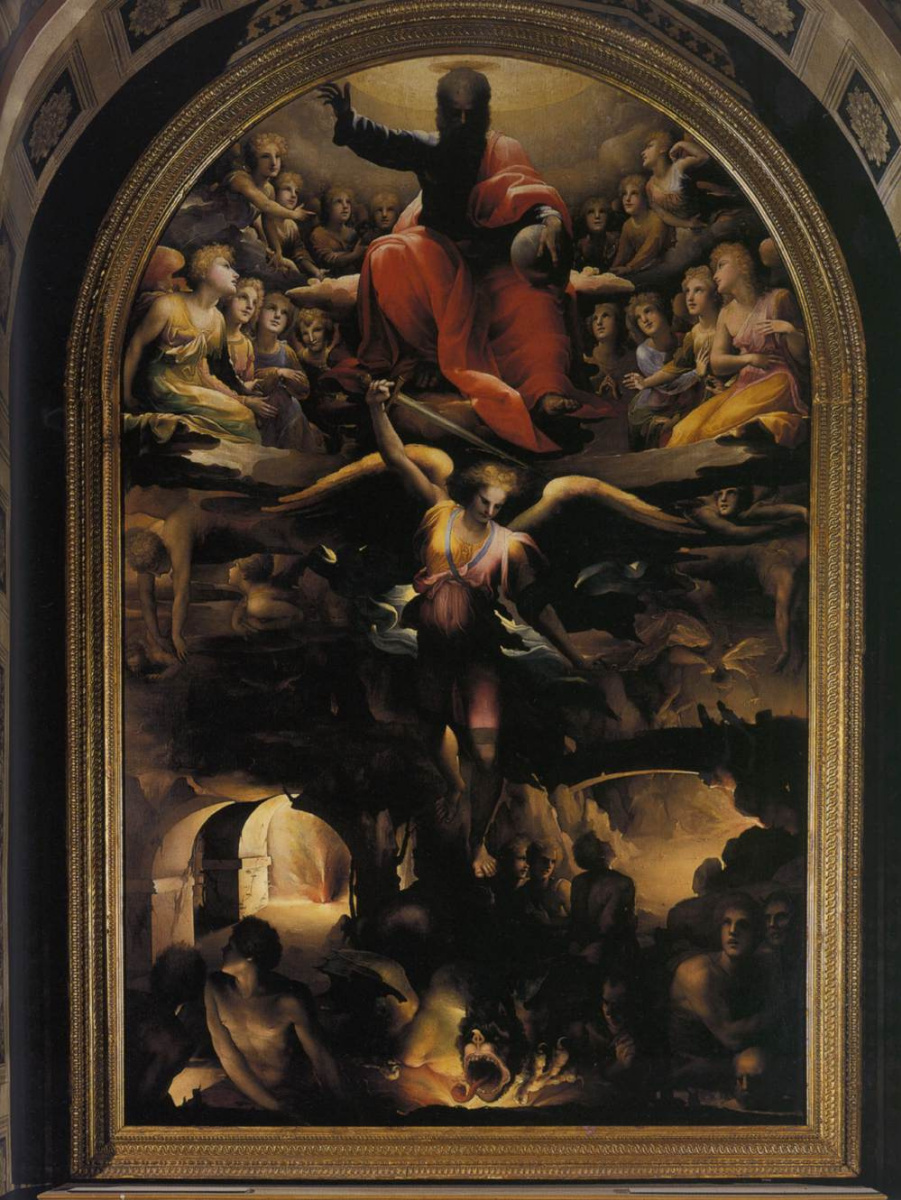 Domenico Beccafumi. The Archangel Michael casting out the rebellious angels
