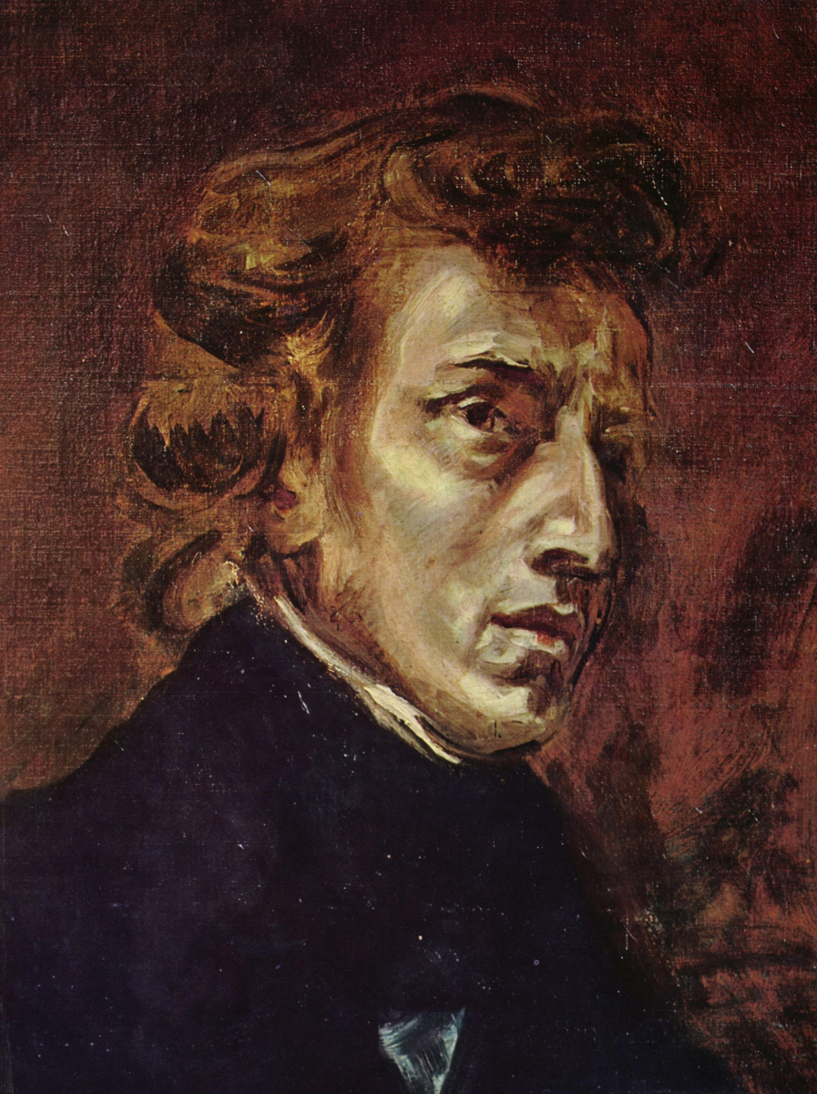 Eugene Delacroix. Portrait Of Frederic Chopin