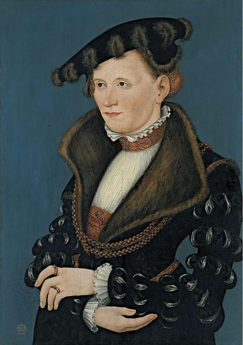Lucas the Younger Cranach. Female portrait. Thyssen-Bornemisza Museum, Madrid.