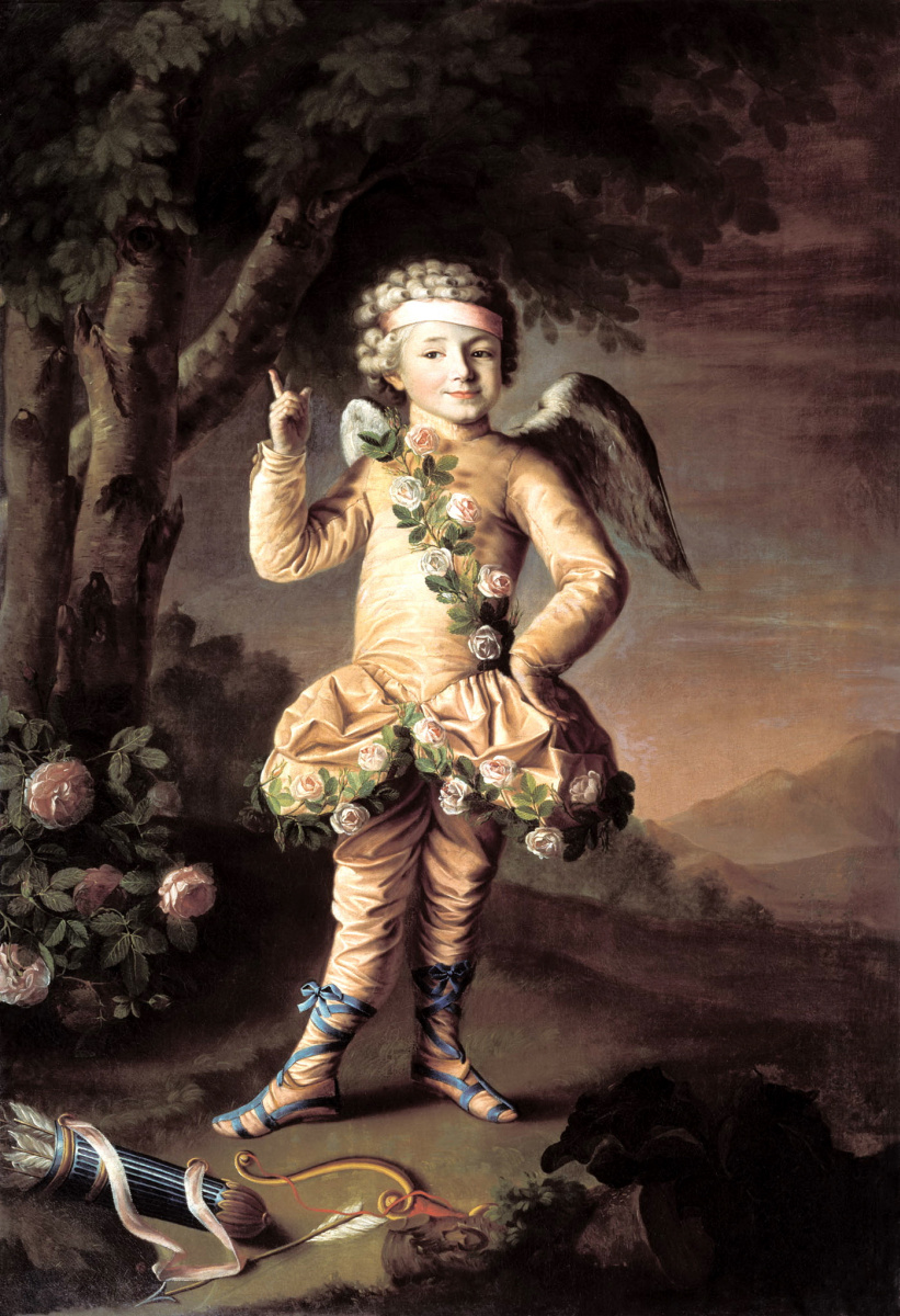 Nikolay Ivanovich Argunov. Portrait of Ivan Yakimov in costume of Cupid