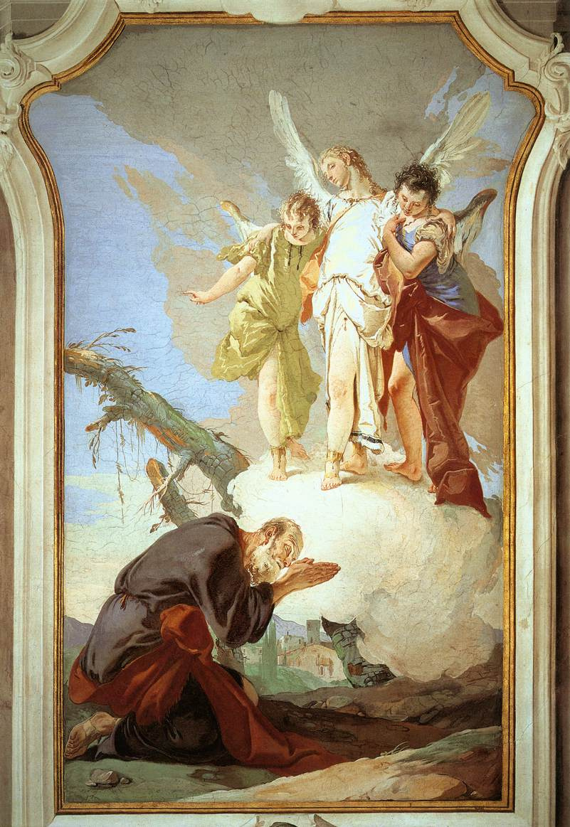 Giovanni Domenico Tiepolo. Явление ангела Аврааму
