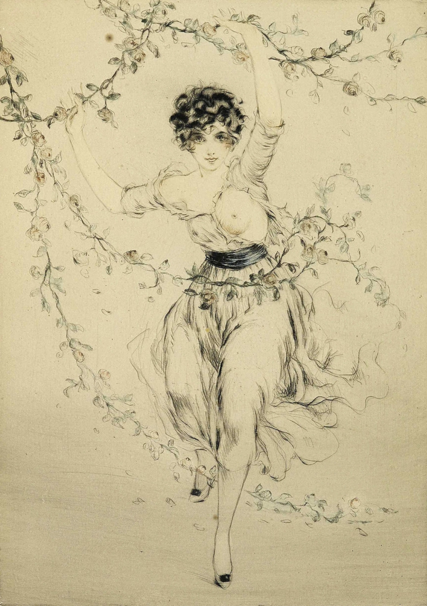 Louis Icart. Spring. About 1919 dry needle