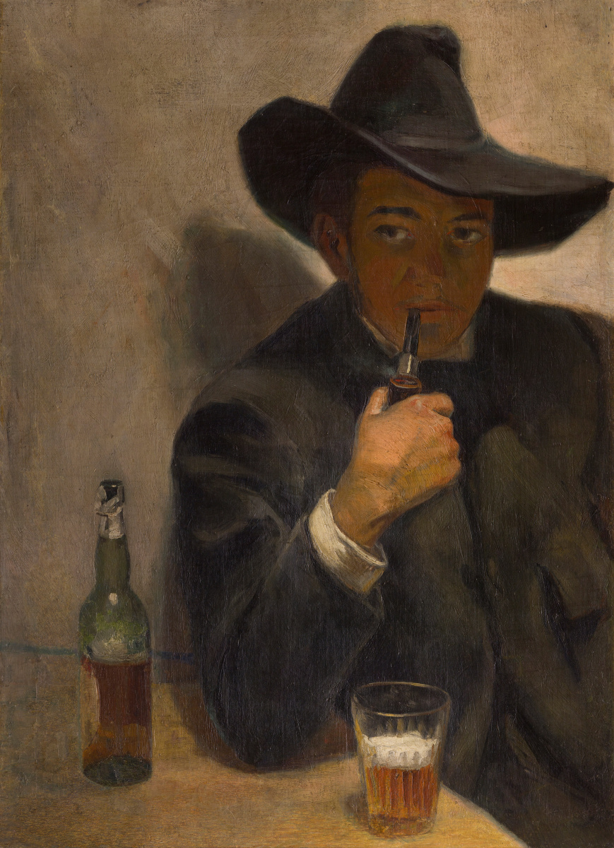 Diego Maria Rivera. Self-portrait in a broad-brimmed hat