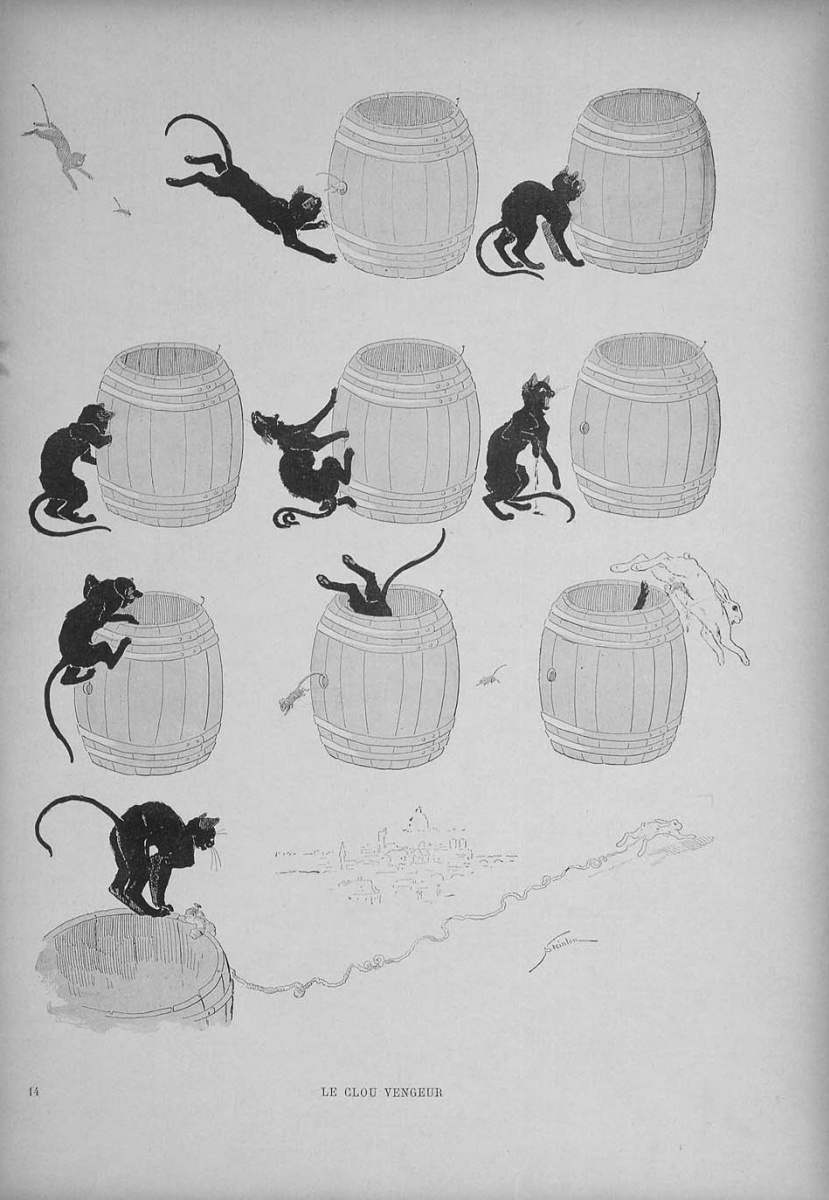 Theophile-Alexander Steinlen. Cats: pictures without words. Nail
