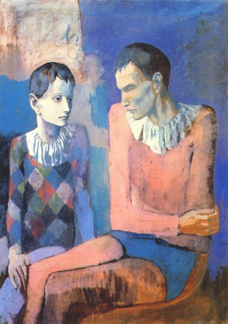 Pablo Picasso. Acrobat and young harlequin