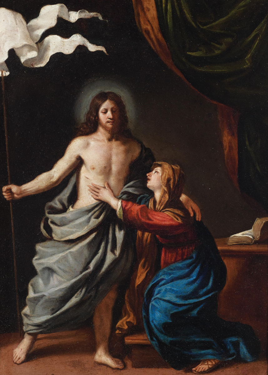 Giovanni Francesco Guercino. The Risen Christ appears to the Virgin