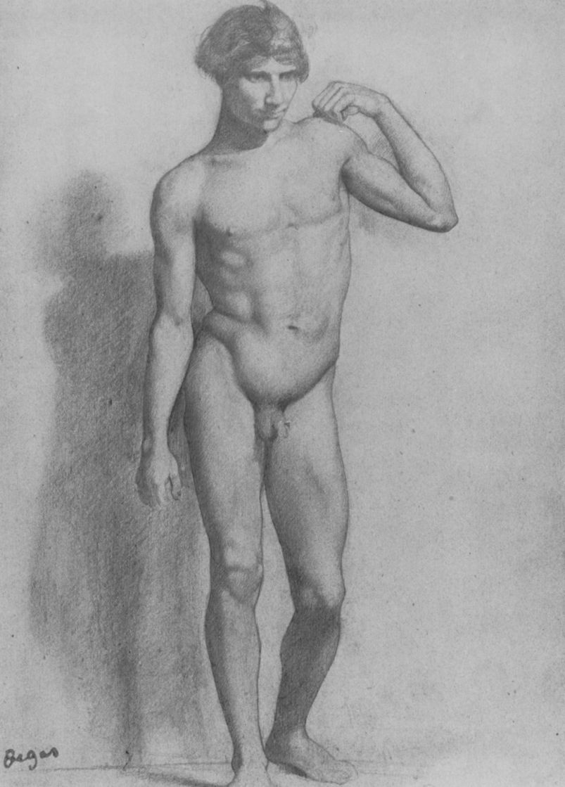 Edgar Degas. Sitter with a bent left arm