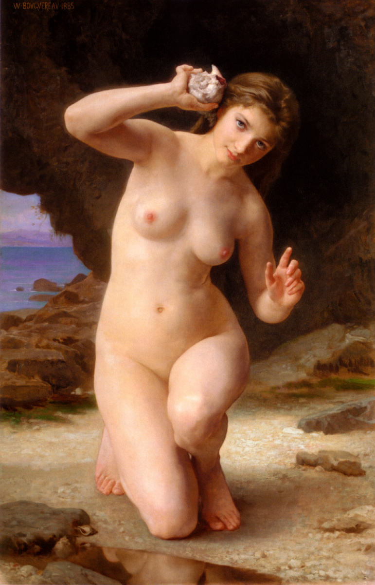 William-Adolphe Bouguereau. Frau mit einer Muschel