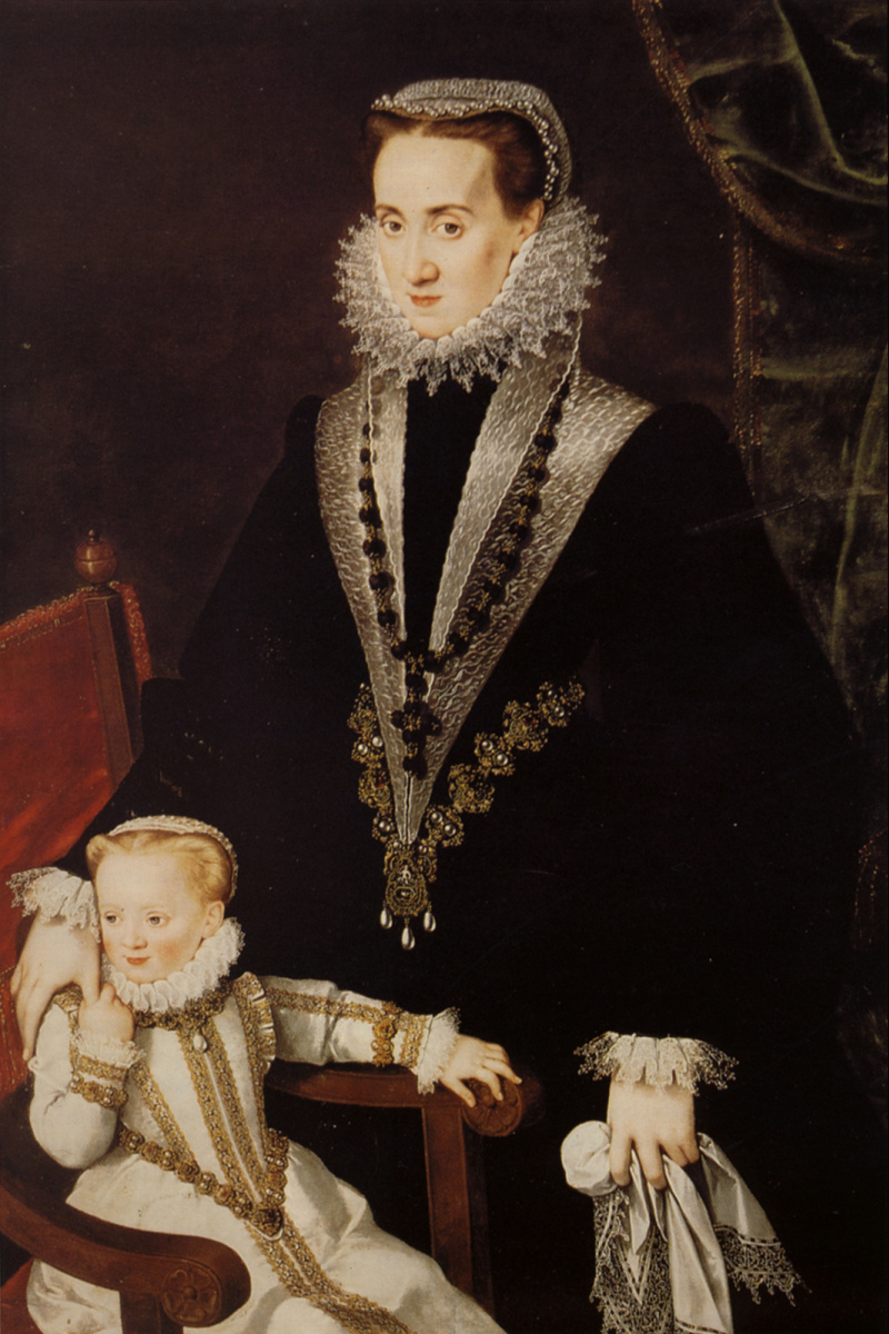 Sofonisba Anguissola. Dona Maria Manrique de Lara with her daughter