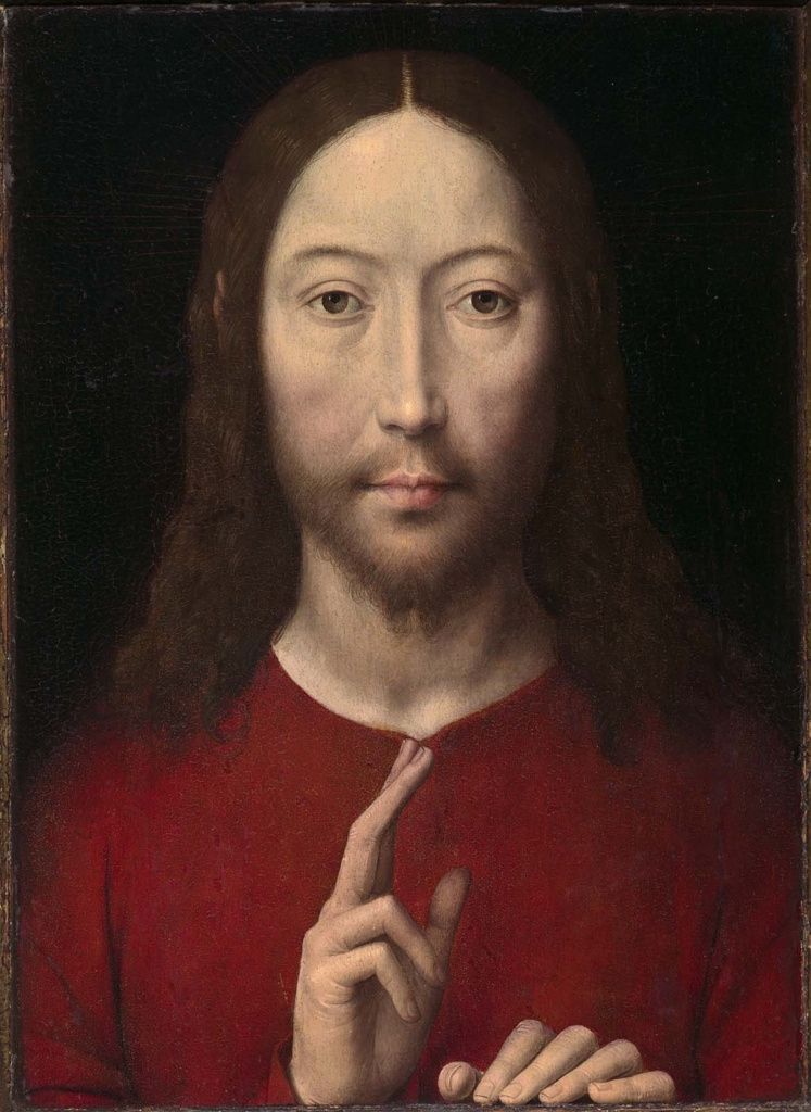 Hans Memling. La bénédiction du Christ