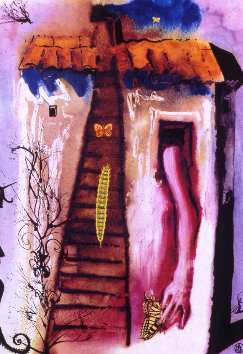 Salvador Dali. Ilustración para el libro de arte "Alicia en el país de las maravillas"