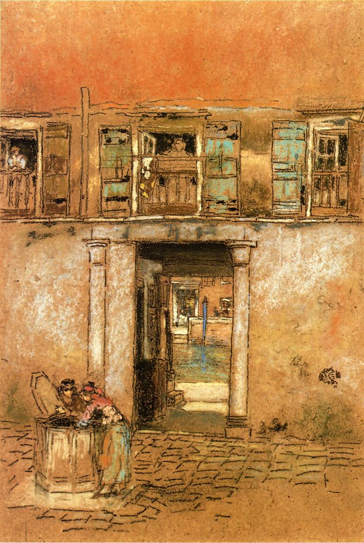 James Abbot McNeill Whistler. Courtyard and canal